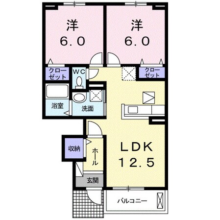 クラールプレディエＡの物件間取画像